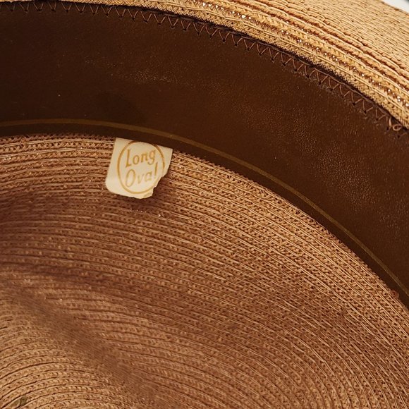 VTG Royal Stetson Fine Straw Hat Pinch Front Fedora Long Oval Made in Canada - Picture 9 of 13